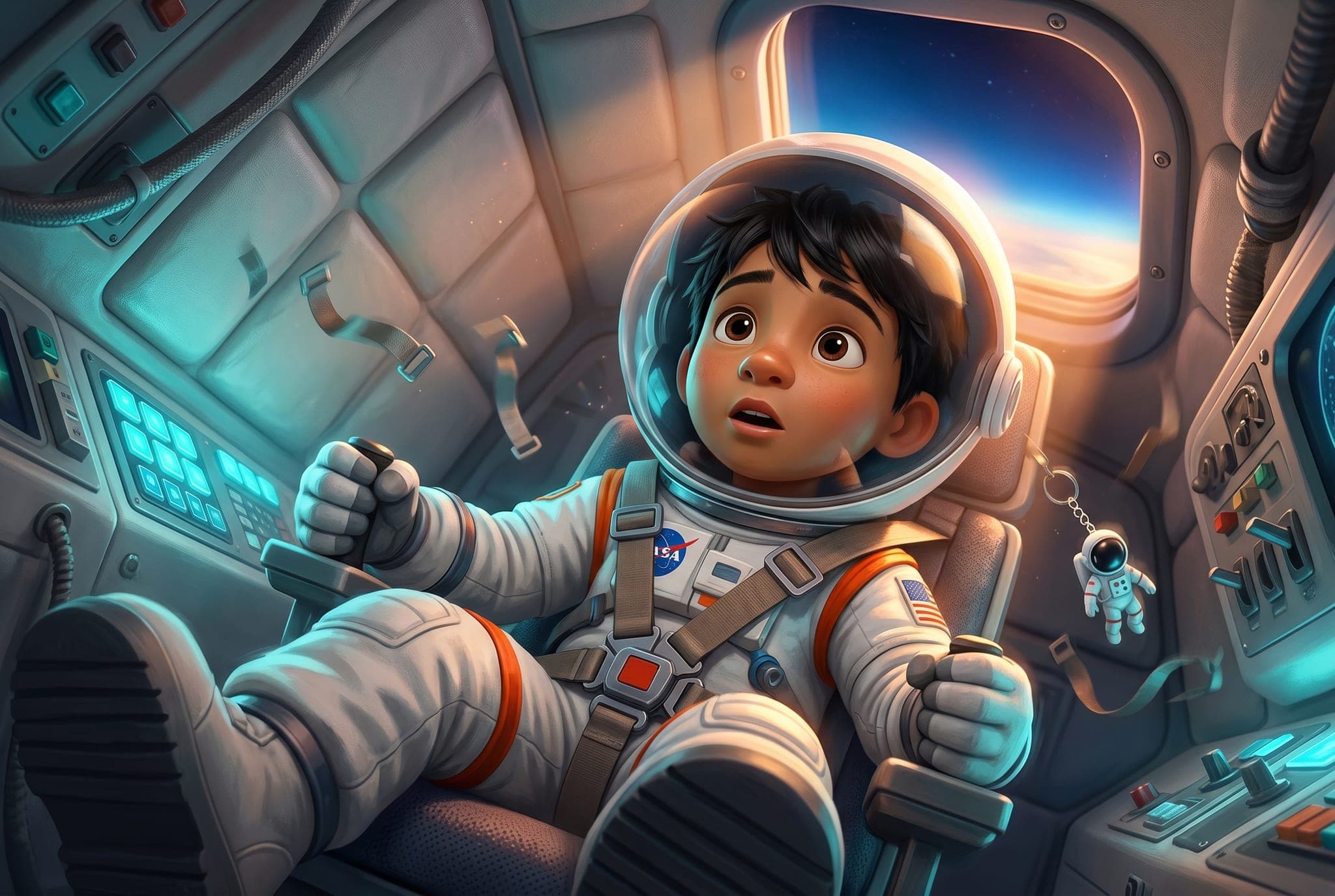 Mon premier voyage dans l'espace — scène d'intérieur 1