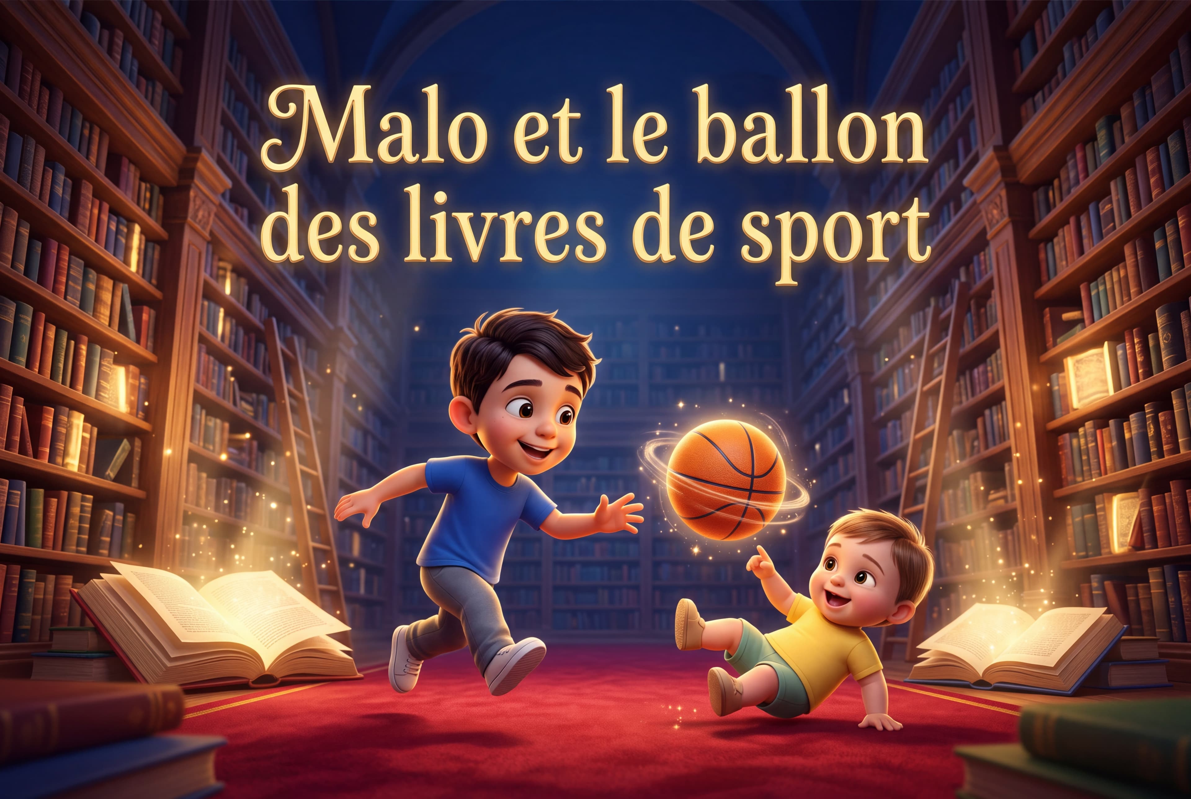Malo et le ballon des livres de sport