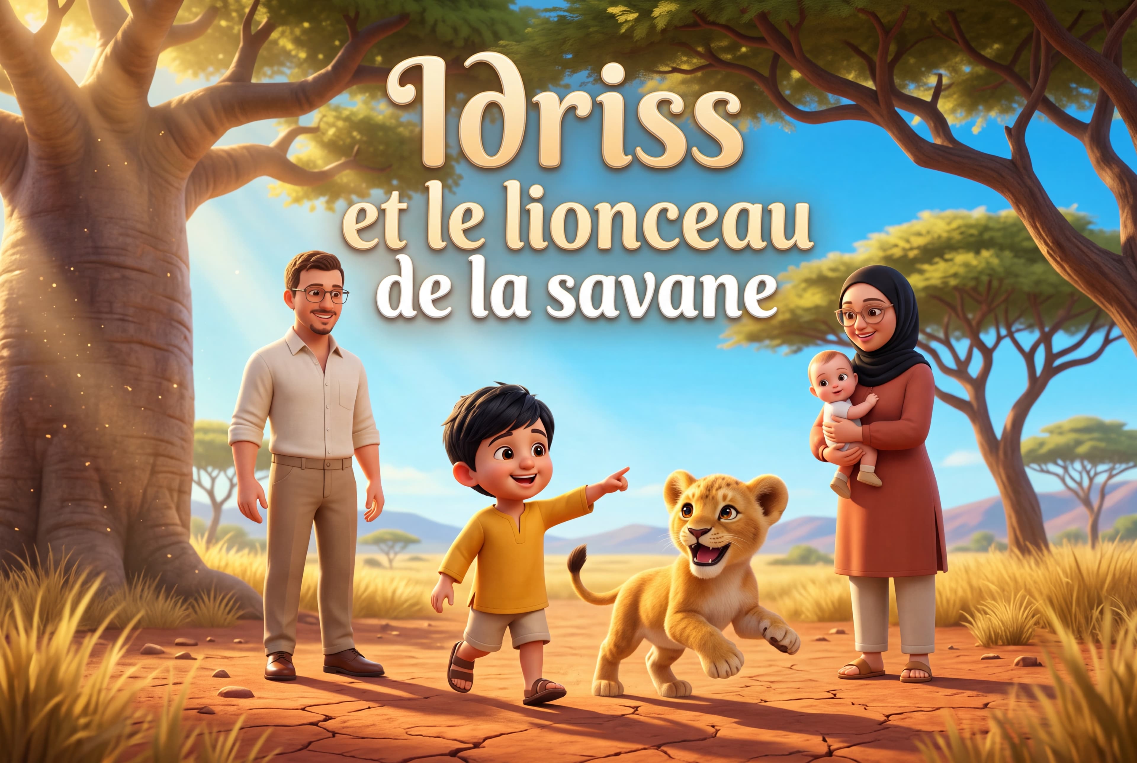 Idriss et le lionceau de la savane